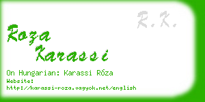 roza karassi business card